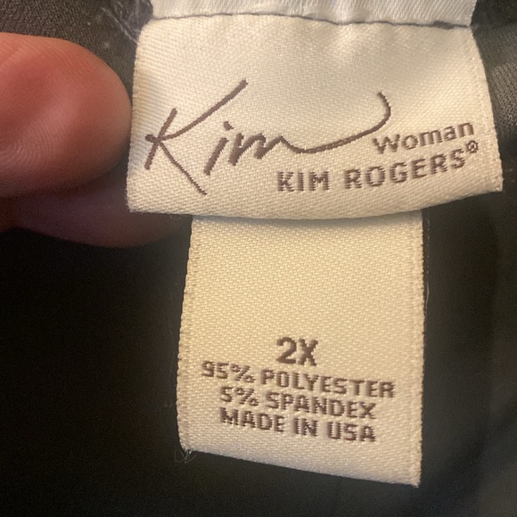 Kim Rogers Grey 2X wide leg pants - Picture 2 of 2